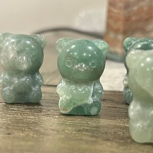 Green Aventurine Teddy Bear Crystal - listing for 1